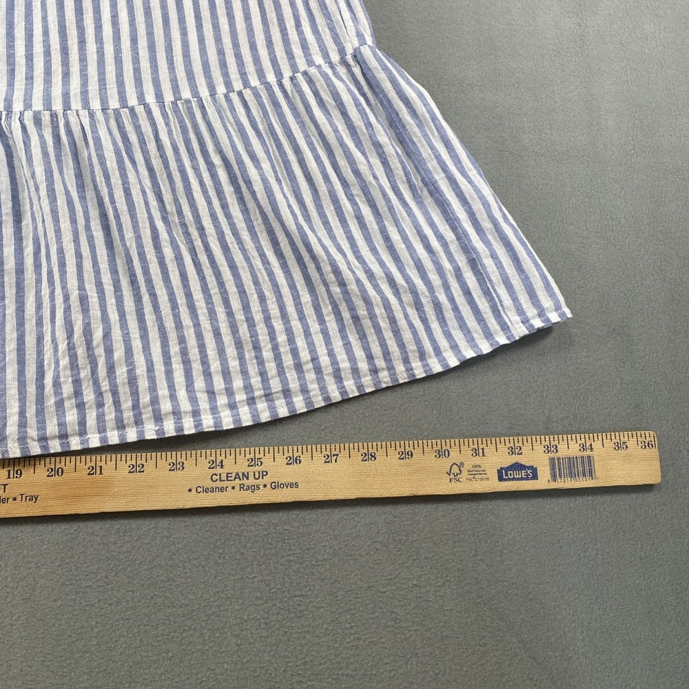 Beach Lunch Lounge Collection Casual Dress Linen Blend Blue XS Beach Coastal - Picture 6 of 8